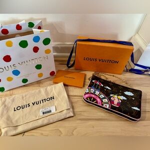 LOUIS VUITTON Vivienne Chain Pochette Double Zip Shoulder Bag M69744 LV 41162A